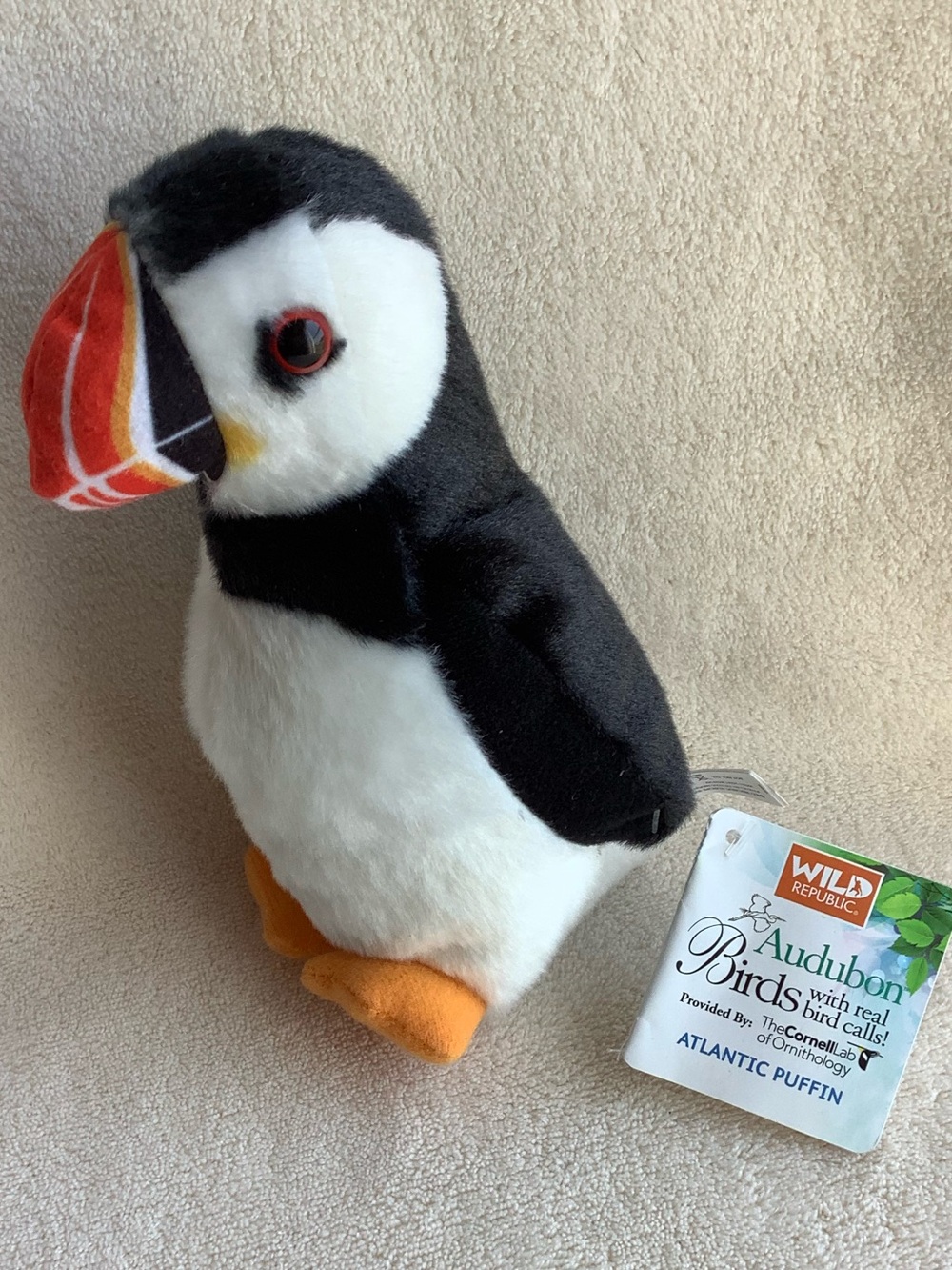 Wild Republic Plush Audubon Bird Atlantic Puffin W Sound Stuffed Animal w Tags